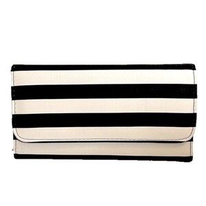 Kut from the Cloth trifold wallet black and white stripe New without tags